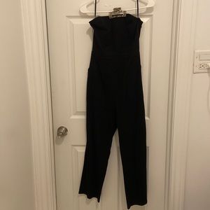 Black strapless jumpsuit